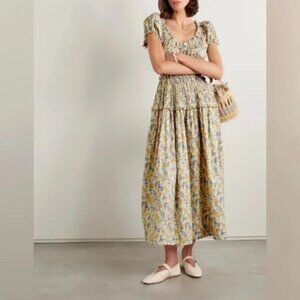 DÔEN Leanne Floral Cotton Maxi Dress